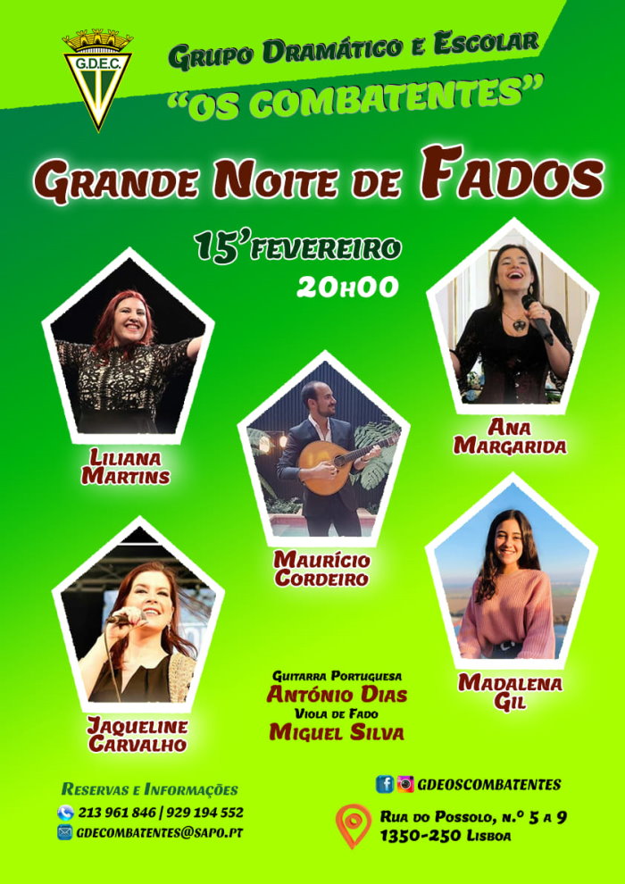 Noite de Fados - "Os Combatentes" Noite de Fados - "Os Combatentes"